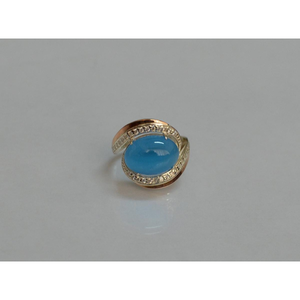 Серебряное кольцо с золотом (148к)