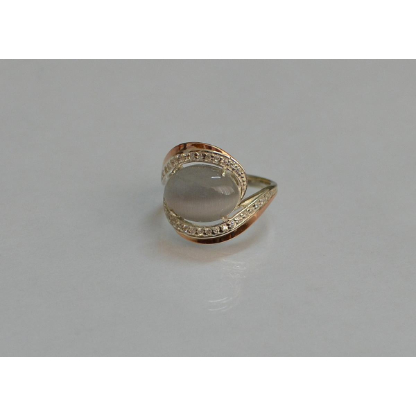 Серебряное кольцо с золотом (148к)