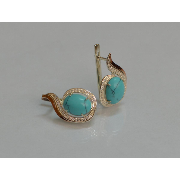 Серебряное кольцо с золотыми вставками (148с)