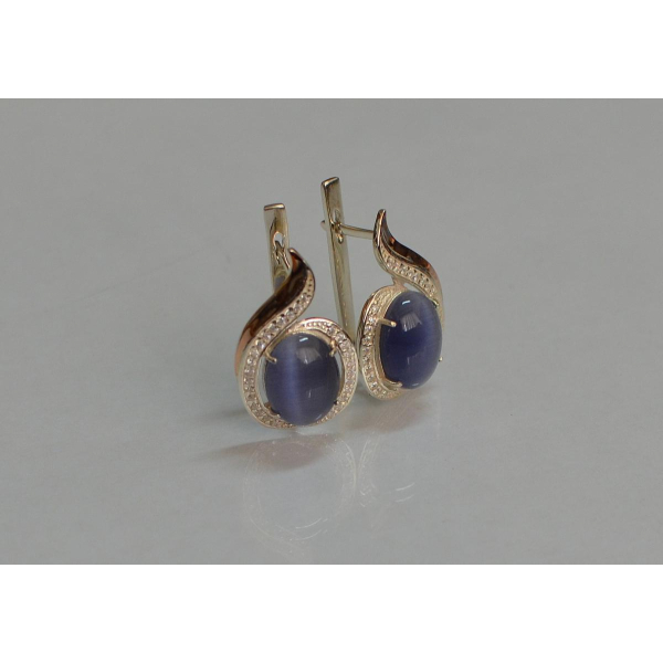 Серебряное кольцо с золотыми вставками (148с)