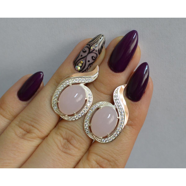 Серебряное кольцо с золотыми вставками (148с)