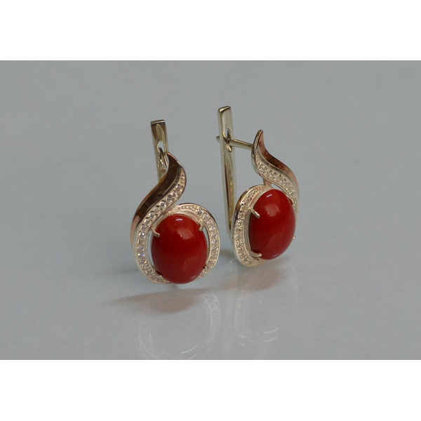 Серебряное кольцо с золотыми вставками (148с)