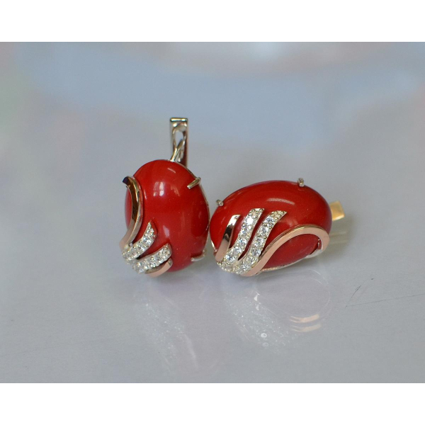 Серьги из серебра с золотом (149с)