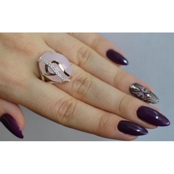 Кольцо из серебра с золотыми вставками (150к)