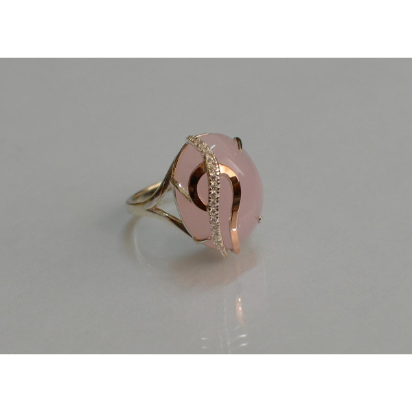 Кольцо из серебра с золотыми вставками (150к)