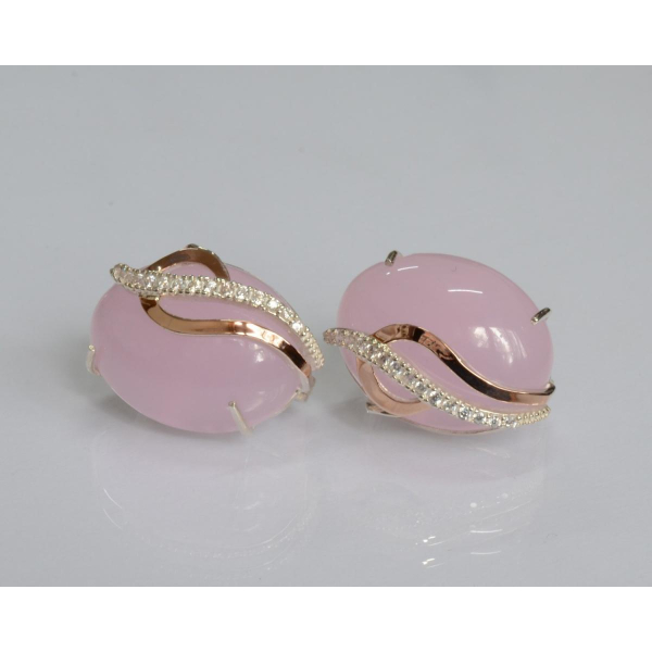 Серебряные серьги с золотыми накладками (150с)