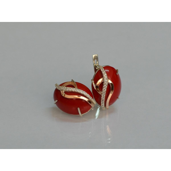 Серебряные серьги с золотыми накладками (150с)