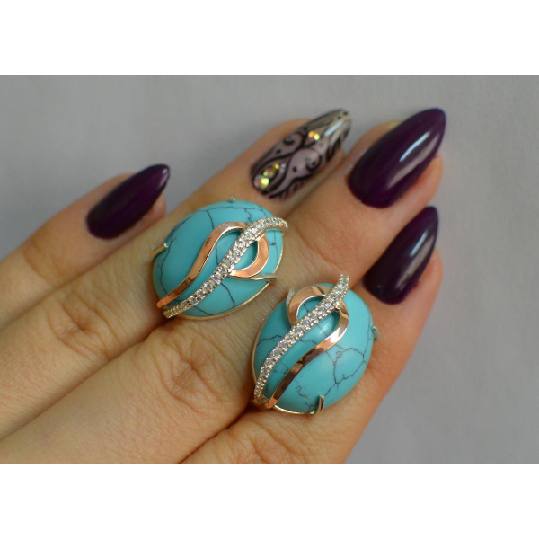 Серебряные серьги с золотыми накладками (150с)