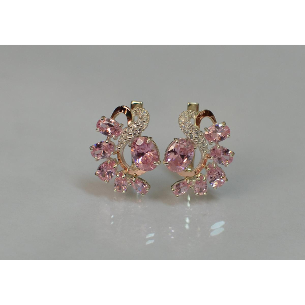 Серебряные серьги с золотыми накладками (153с)