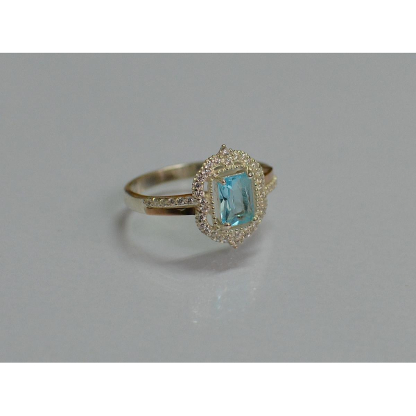 Серебряное кольцо с золотыми вставками (154к)