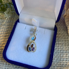 Серебряная подвеска с золотими вставками155