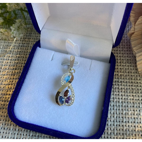 Срібна підвіска з пластинами золота155