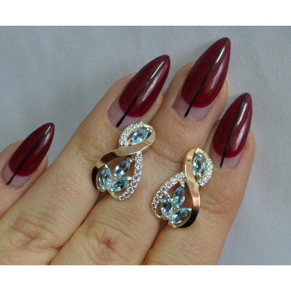 Серебряные серьги (155с)