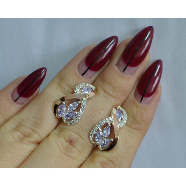 Серебряные серьги (155с)