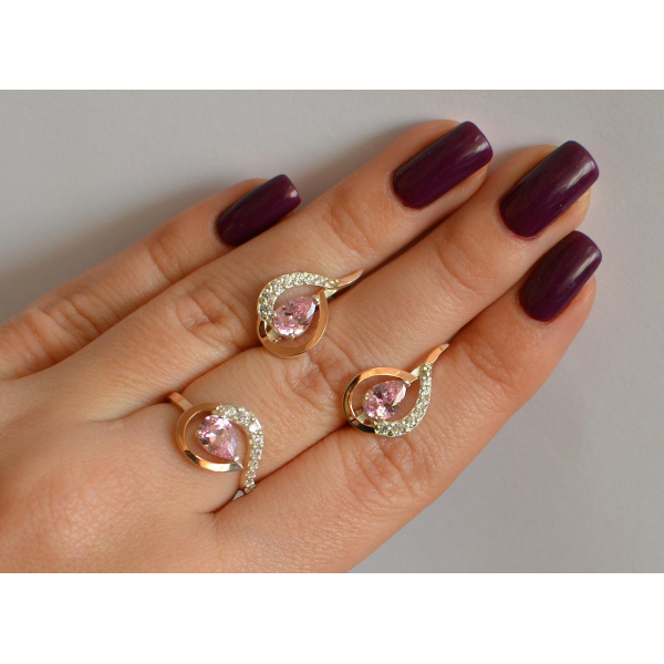 Серебряный набор с золотыми пластинами (164)