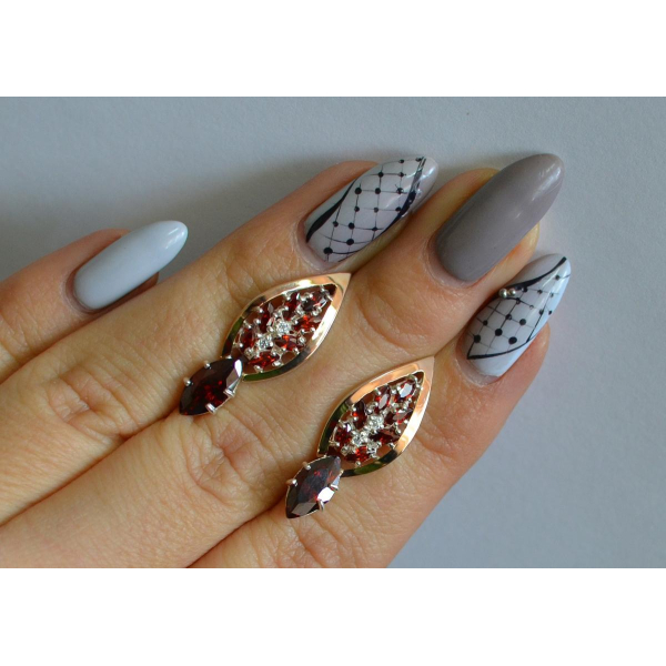 Серебряные серьги с золотыми вставками (172с)