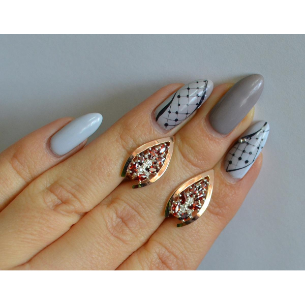 Серебряные серьги с золотыми вставками (172с2)