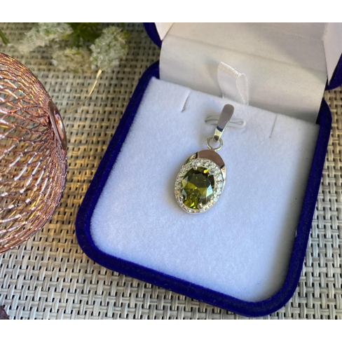 Срібна підвіска з пластинами золота