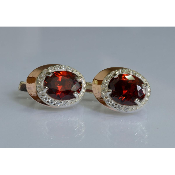 Серебряные серьги с золотыми пластинами (180с)