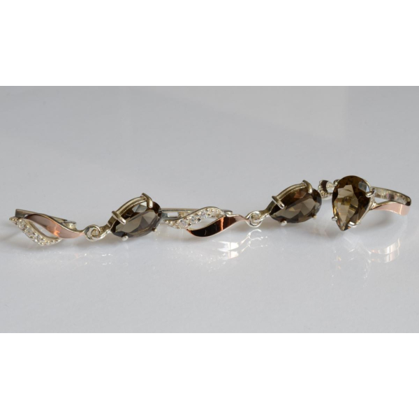 Серебряный набор с золотыми пластинами (183)