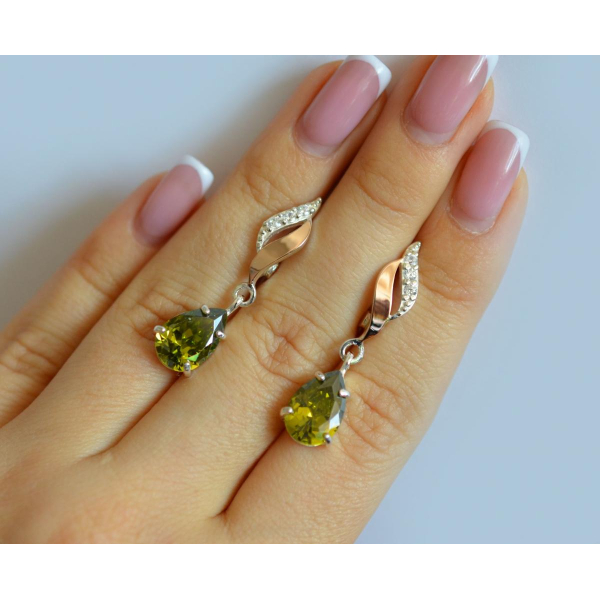 Серебряные серьги с золотыми пластинами (183с)