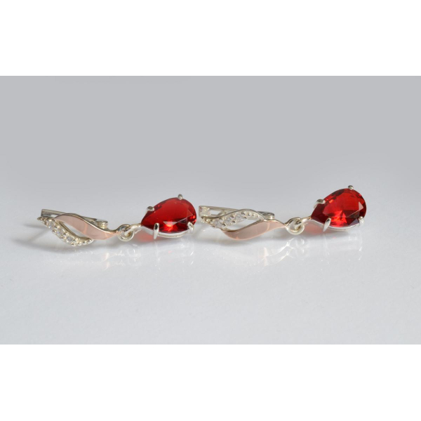 Серебряные серьги с золотыми пластинами (183с)