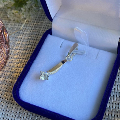 Серебряная подвеска с золотими вставками