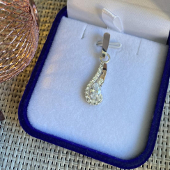 Серебряная подвеска с золотими вставками