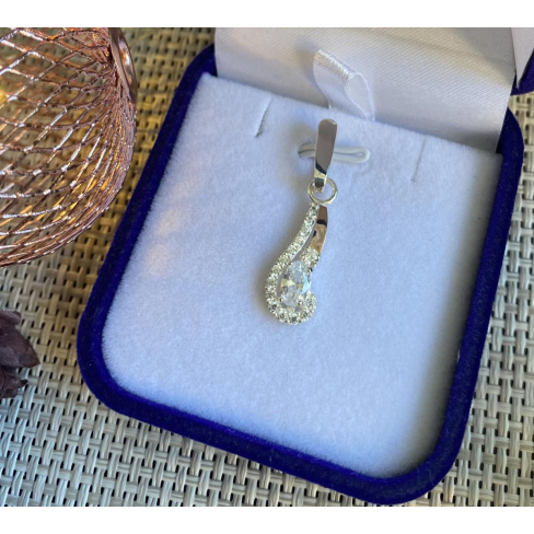 Срібна підвіска з пластинами золота