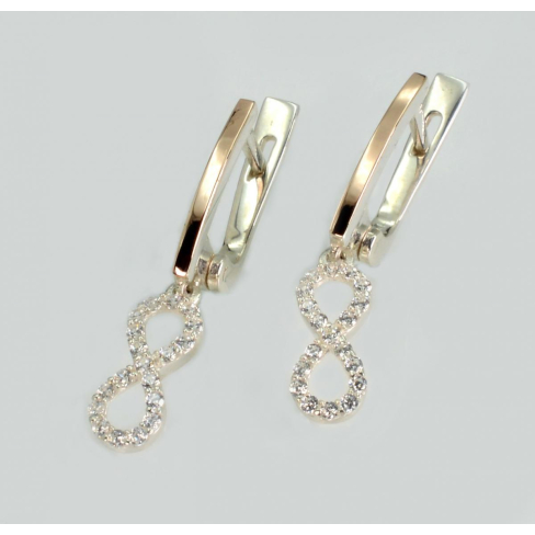 Серебряные серьги с золотыми пластинами