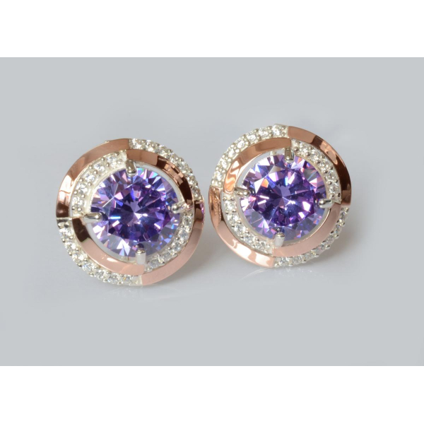 Серебряные серьги с золотыми пластинами (211с)