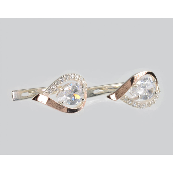 Серебряные серьги с золотыми пластинами (229с)