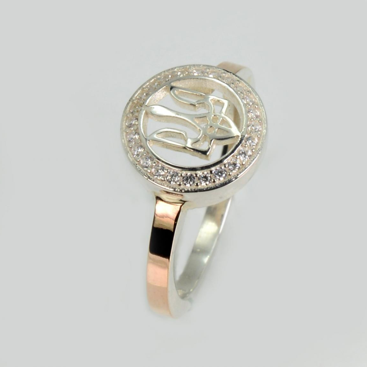 Серебряное кольцо с гербом Украины (242к)