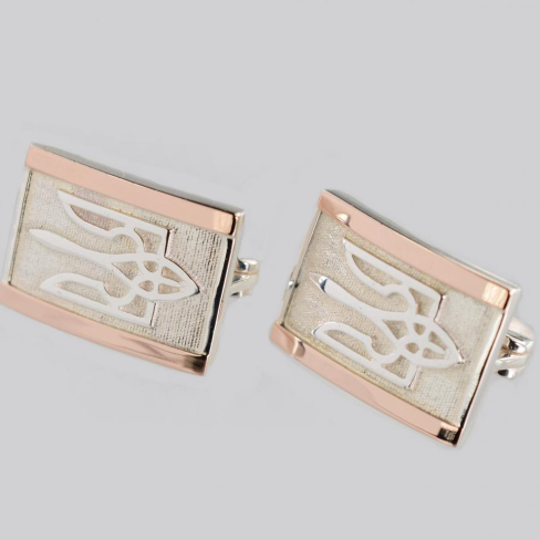 Серебряные серьги с гербом Украины