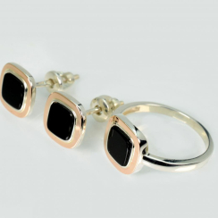 Серебряный набор с ониксом