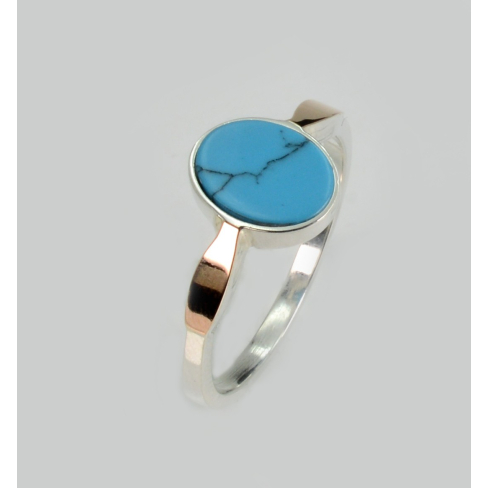 Срібна каблучка з бірюзой