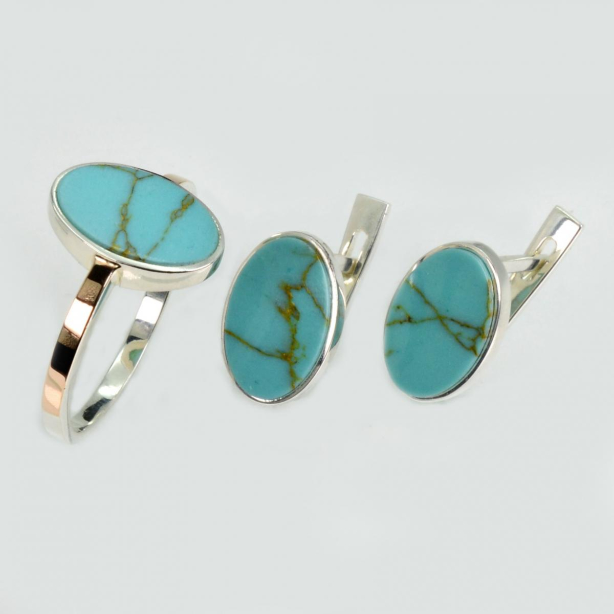 Серебряный набор с бирюзой (262-1)