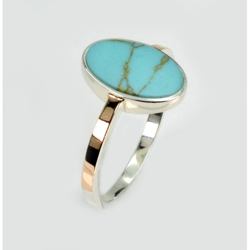 Срібна каблучка з бірюзой