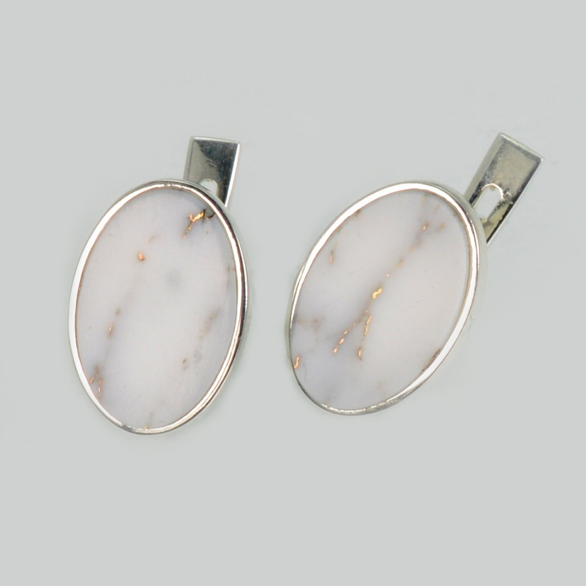 Серебряные серьги с агатом (262с-2)