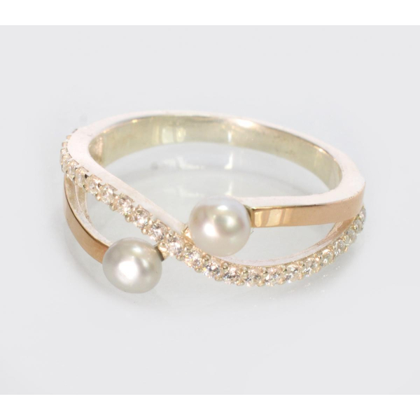 Серебряное кольцо с жемчкугом (263к)