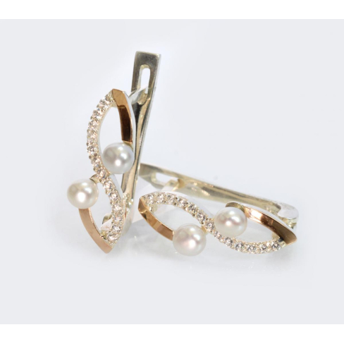 Серебряные серьги с жемчугом