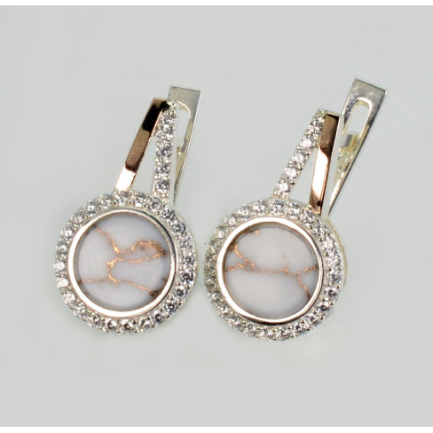 Серебряные серьги с агатом