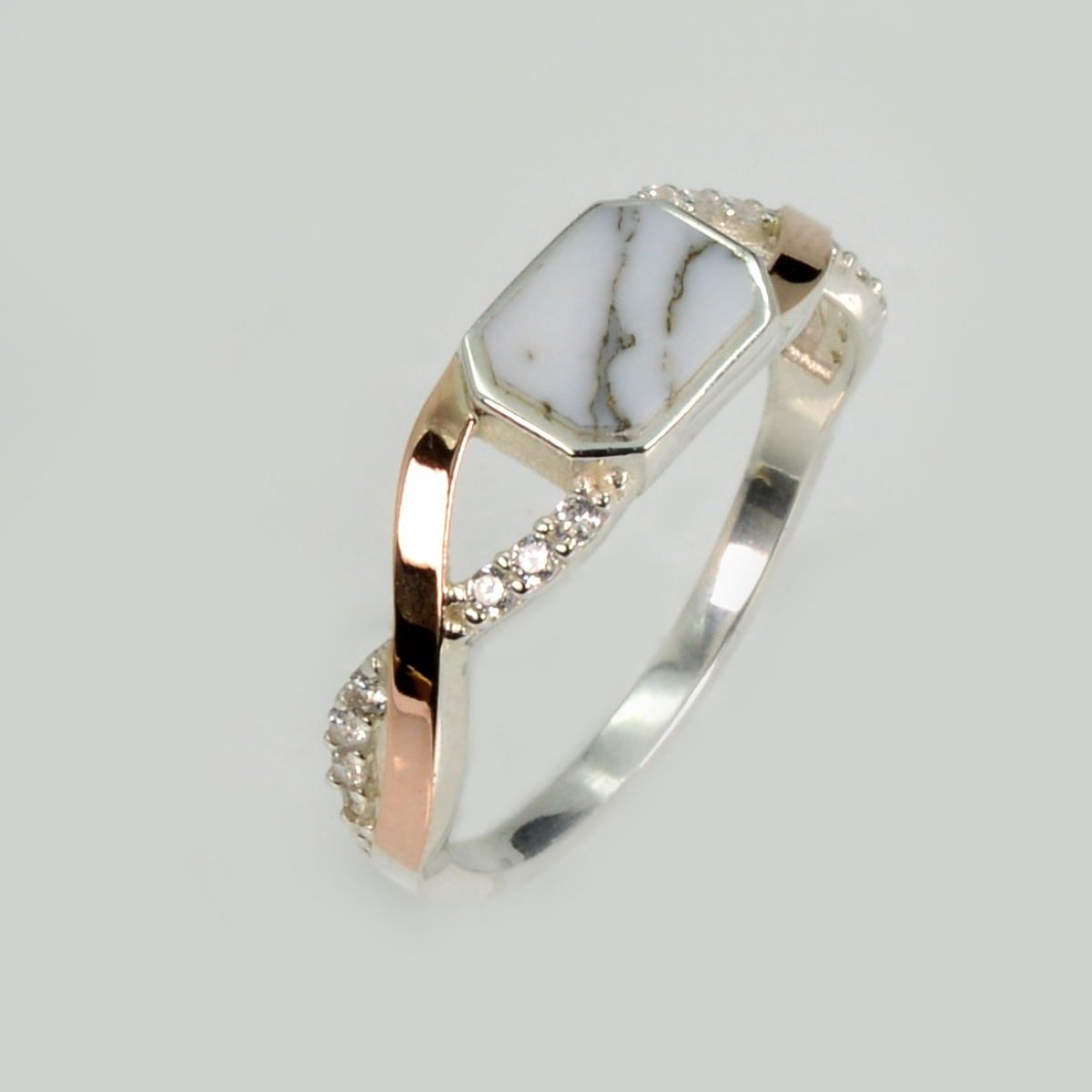 Серебряное кольцо с агатом (269к-1)