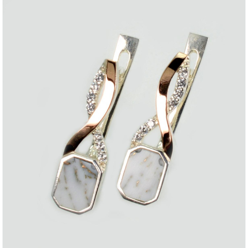 Серебряные серьги с агатом