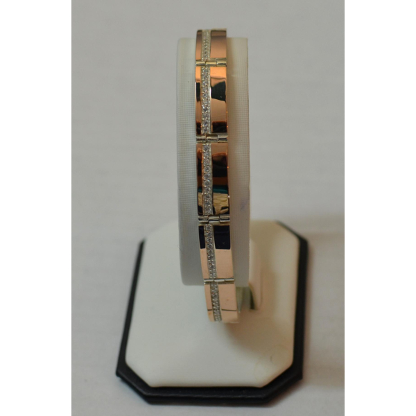 Серебряный браслет с золотыми вставками (Бр11)