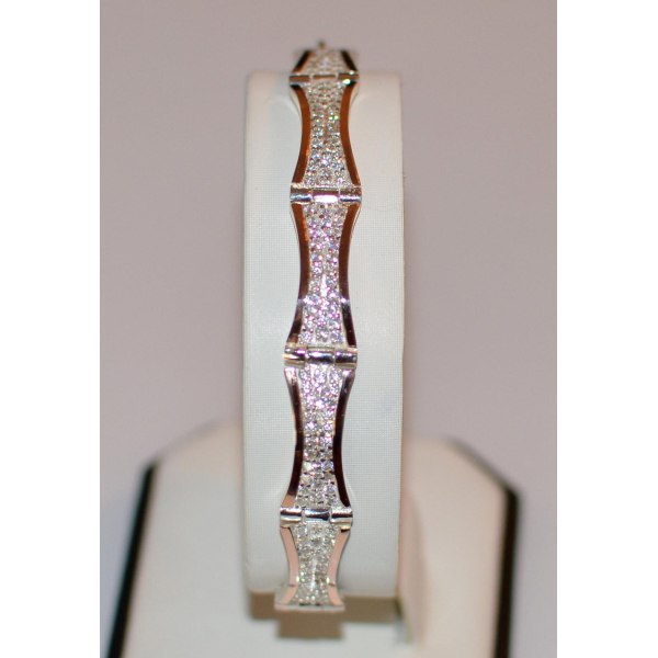 Серебряный браслет с золотыми напайками (Бр13)