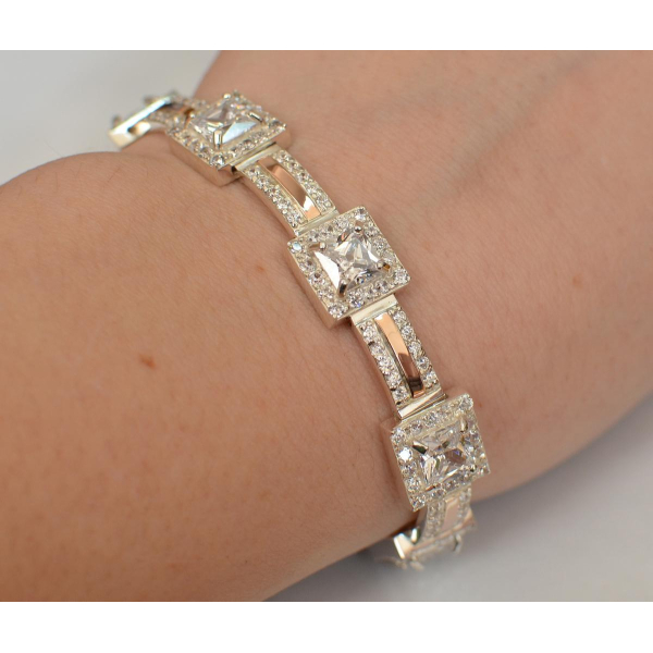 Браслет срібло з золотом (Бр17)