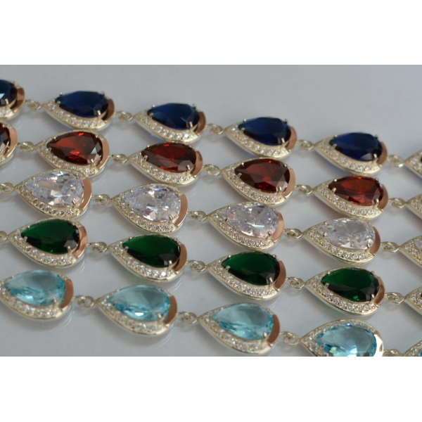 Браслет из серебра с золотом (Бр22)