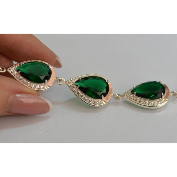 Браслет из серебра с золотом (Бр22)