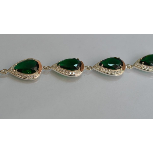 Браслет из серебра с золотом (Бр22)